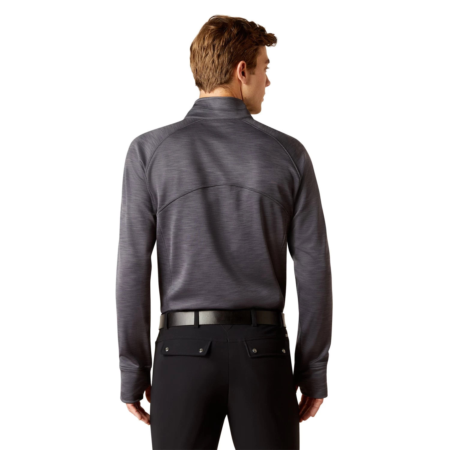 Ariat Men's Tek Team Ebony Grey 1/2 Zip Sweatshirt 10046680 - Image 2