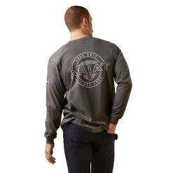 Ariat Men's FR Air True Grit Charcoal Heather T-Shirt 10046660