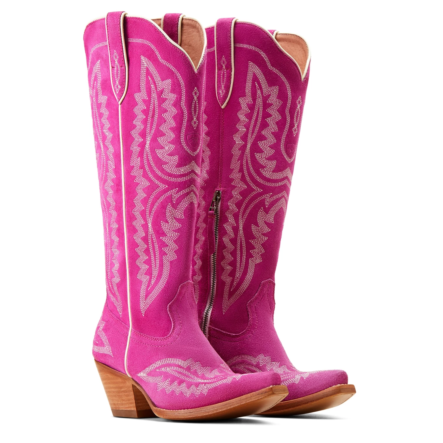 Ariat Ladies Casanova Haute Pink Suede Western Boots 10046859 - Image 8