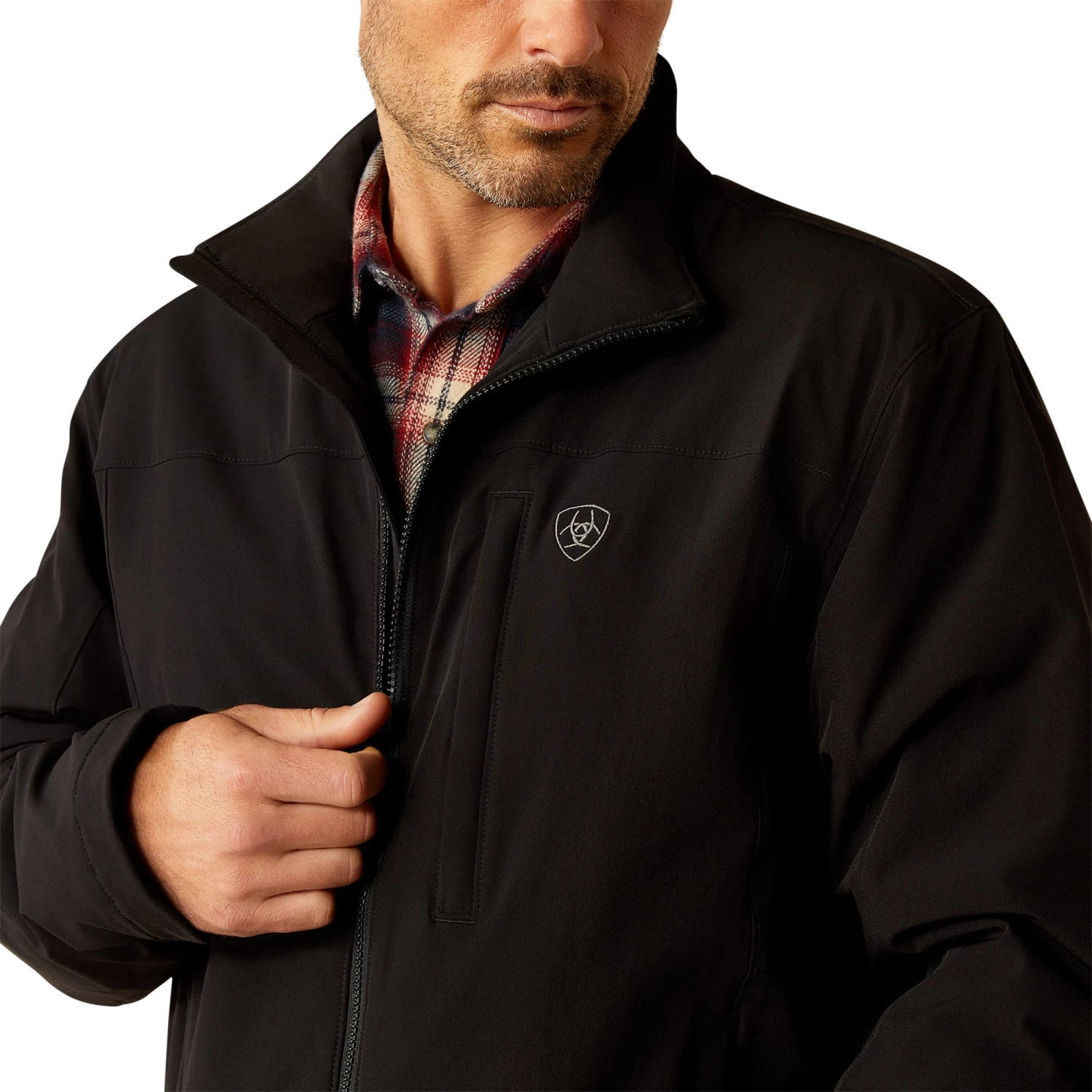 Ariat Men's Pioneer Black Stretch Shell Jacket 10051991 - Image 4