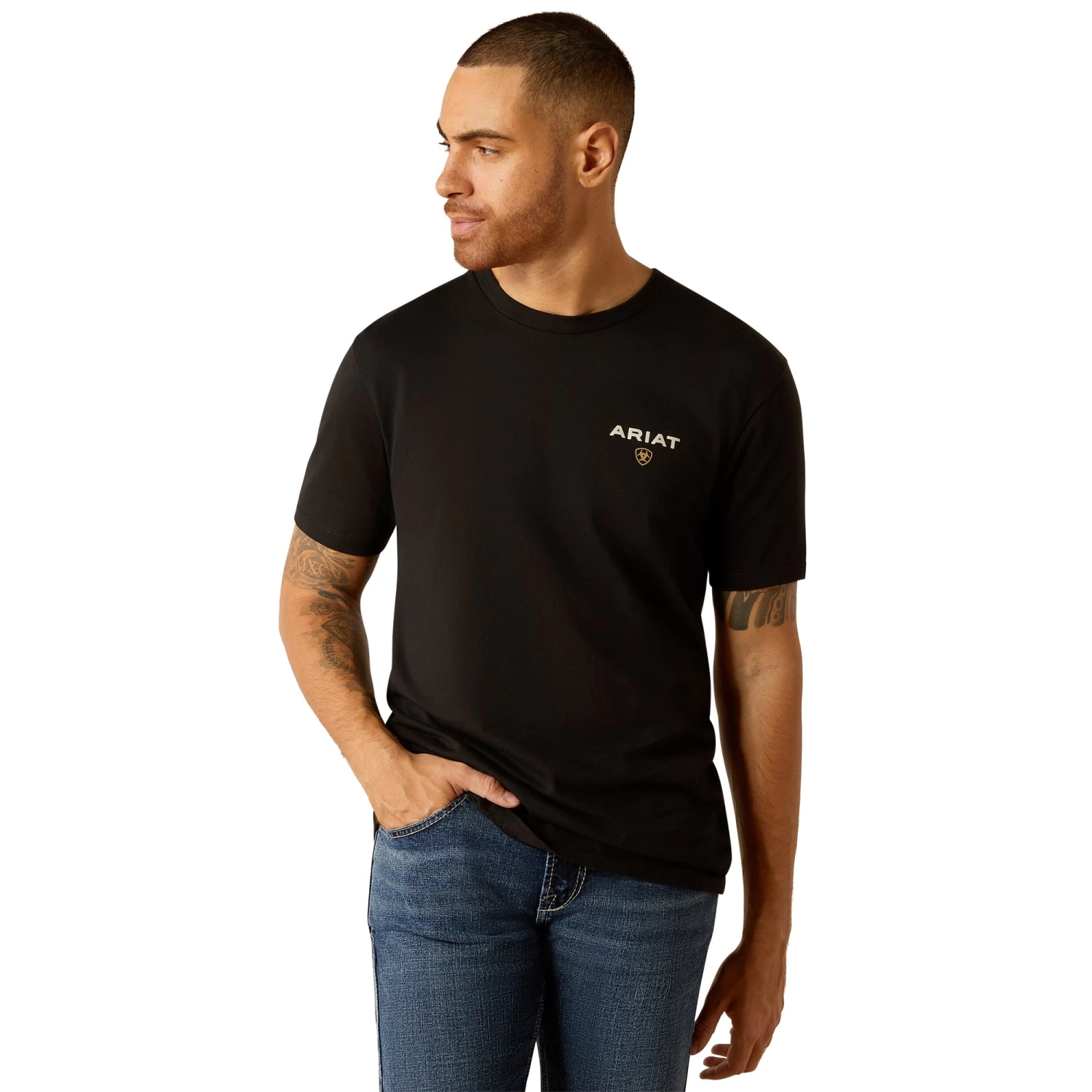 Ariat Men's American Rancher Black Graphic T-Shirt 10052018 - Image 2