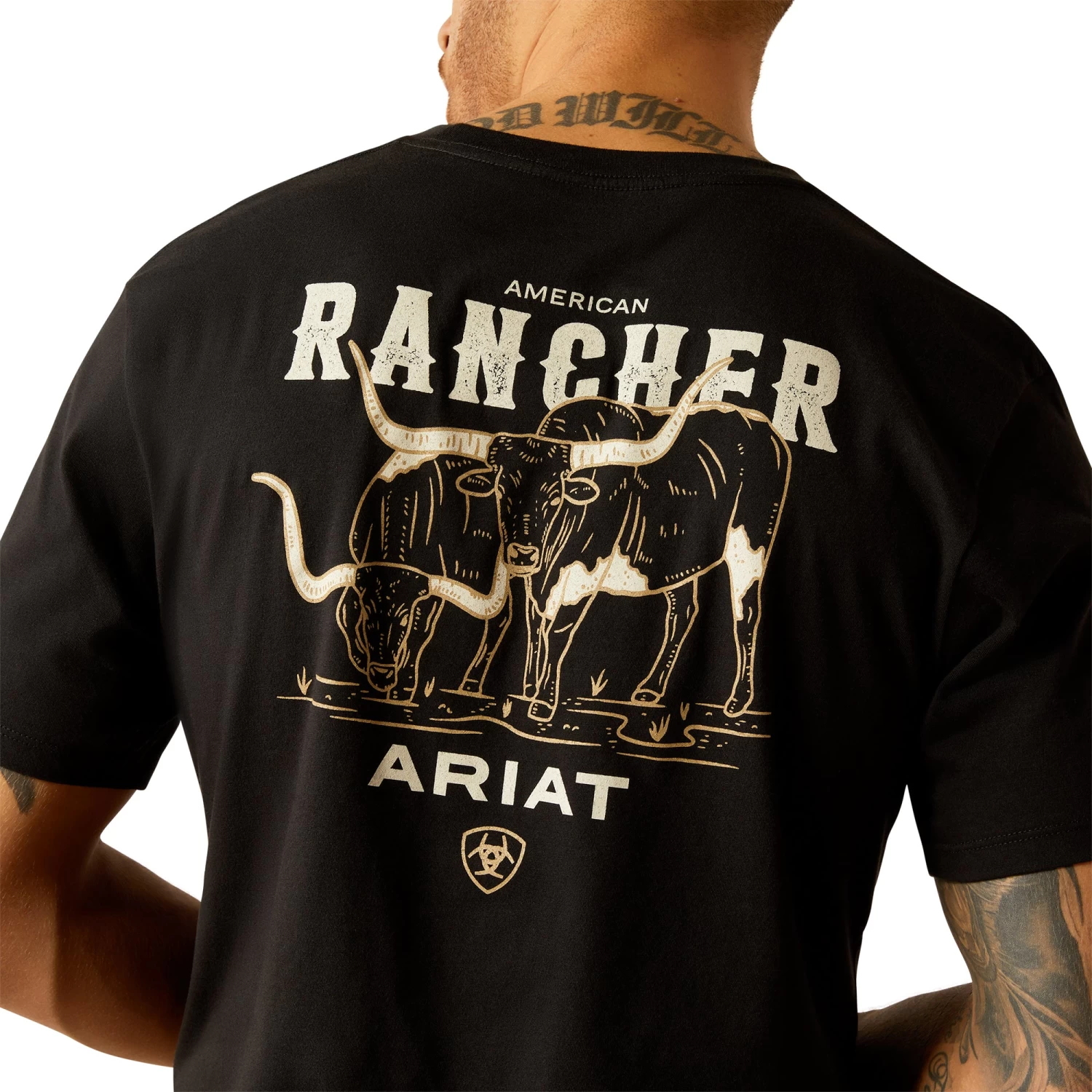 Ariat Men's American Rancher Black Graphic T-Shirt 10052018 - Image 4