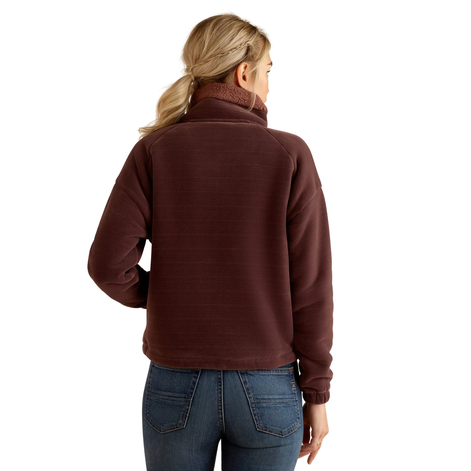 Ariat Ladies Lafayette Marron Full Zip Sweatshirt 10052659 - Image 2