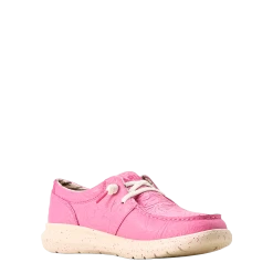 Ariat Ladies Hilo Floral Embossed Hot Pink Slip-On Shoe 10053706