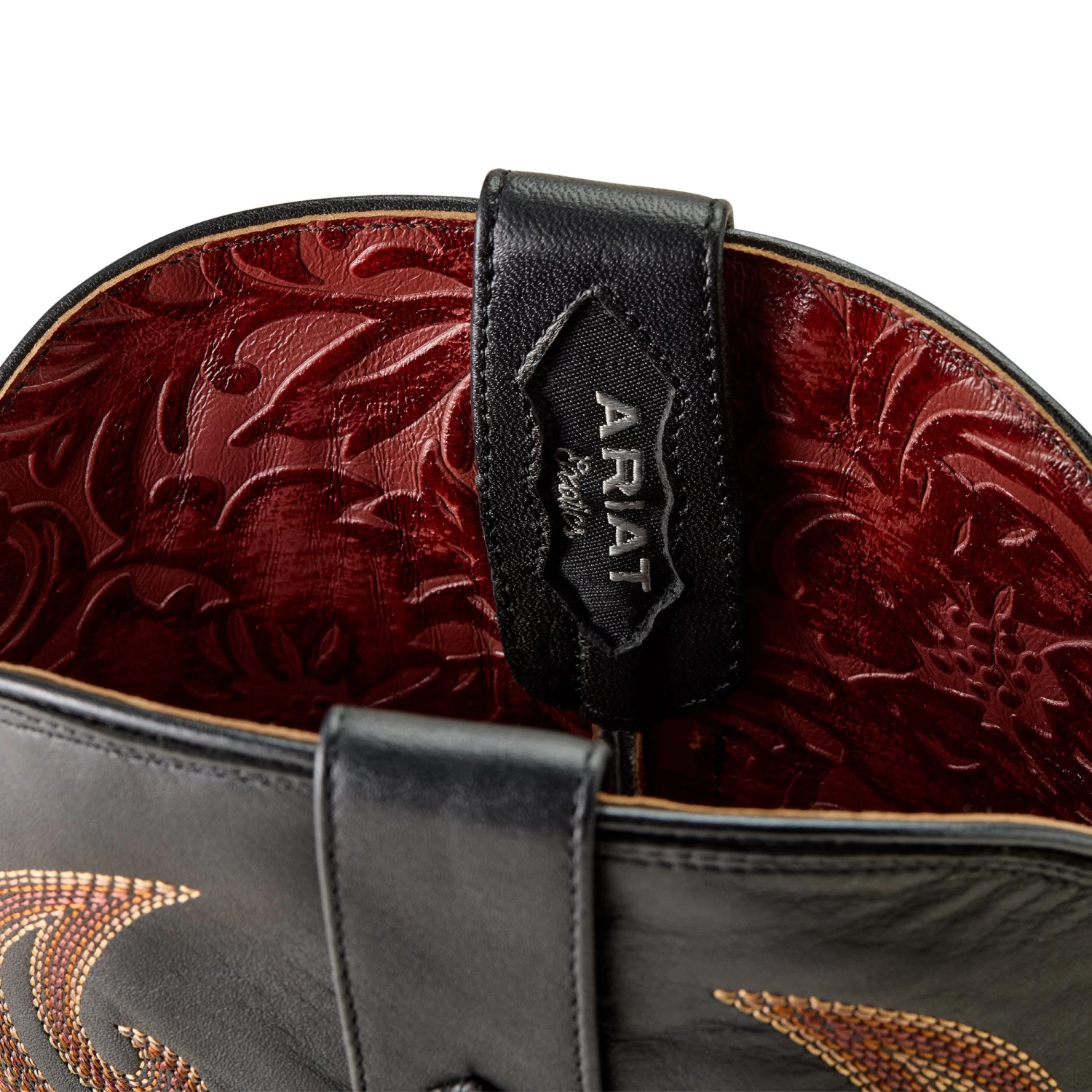 Ariat Men's Classic Cash Black Full Quill Ostrich Western Boots 10063776 - Image 8