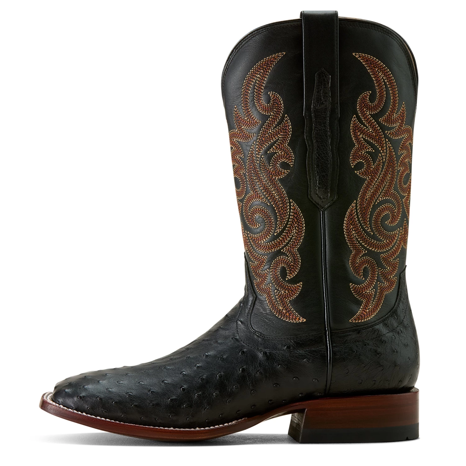 Ariat Men's Classic Cash Black Full Quill Ostrich Western Boots 10063776 - Image 3