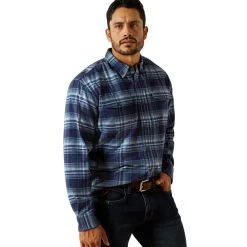 Ariat Men's Rebar Monument Flannel DuraStretch Work Shirt 10062533