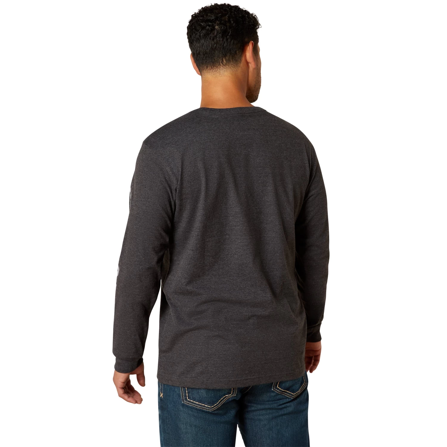 Ariat Men's Rebar Cotton Strong Standard Logo Charcoal Heather T-Shirt 10062753 - Image 2