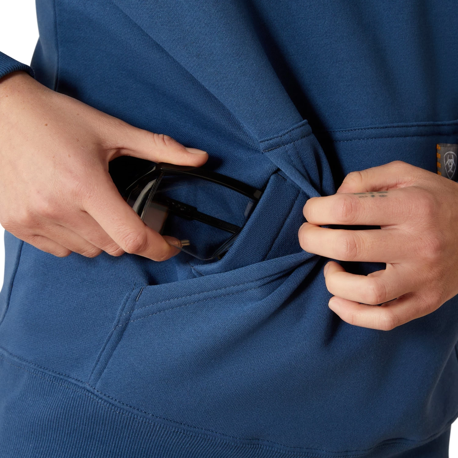 Ariat Ladies Rebar Graphic Ensign Blue Hoodie 10062662 - Image 5