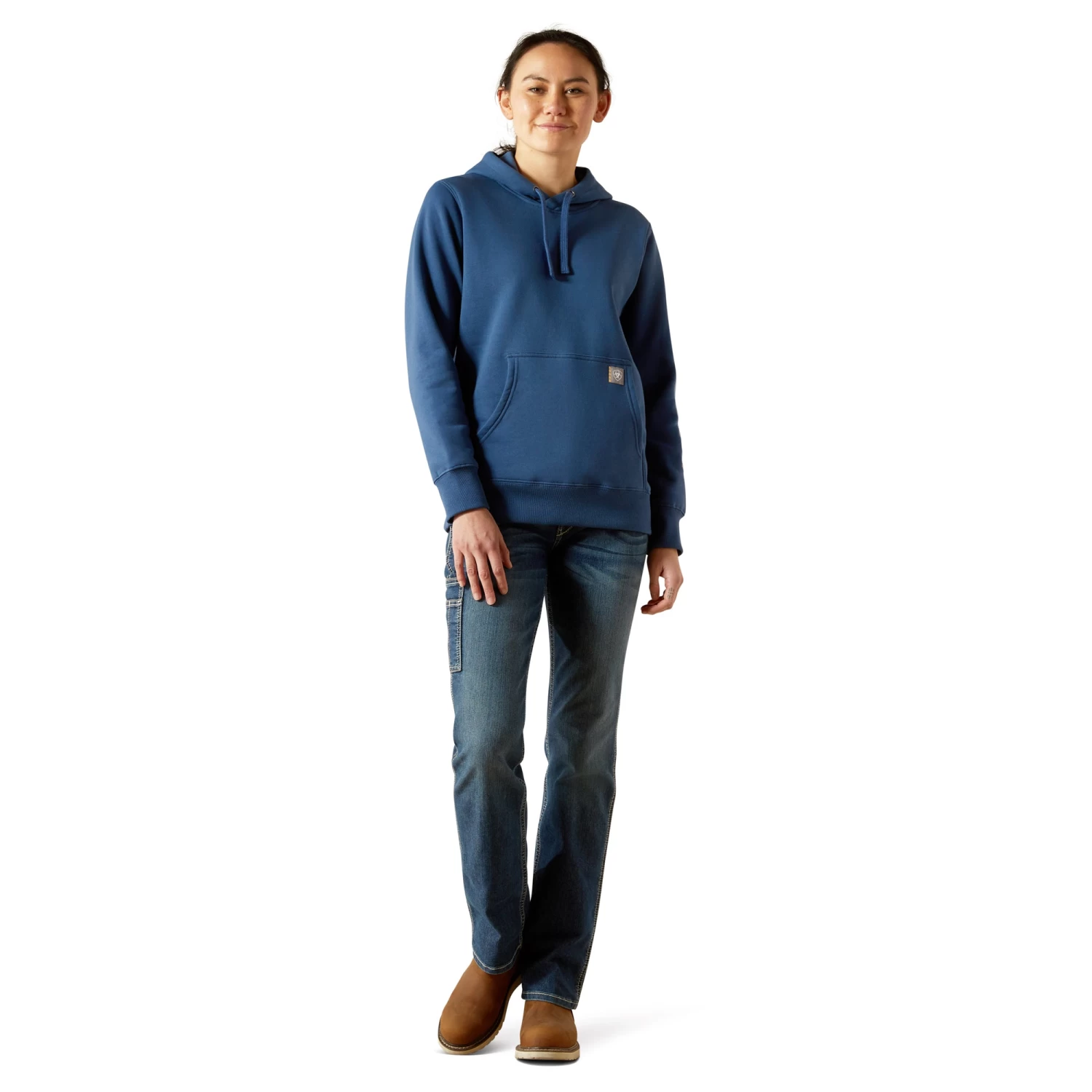 Ariat Ladies Rebar Graphic Ensign Blue Hoodie 10062662 - Image 3