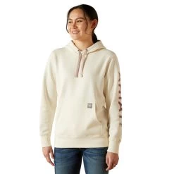 Ariat Ladies Rebar Graphic Vanilla Ice & Orchid Haze Hoodie 10062663