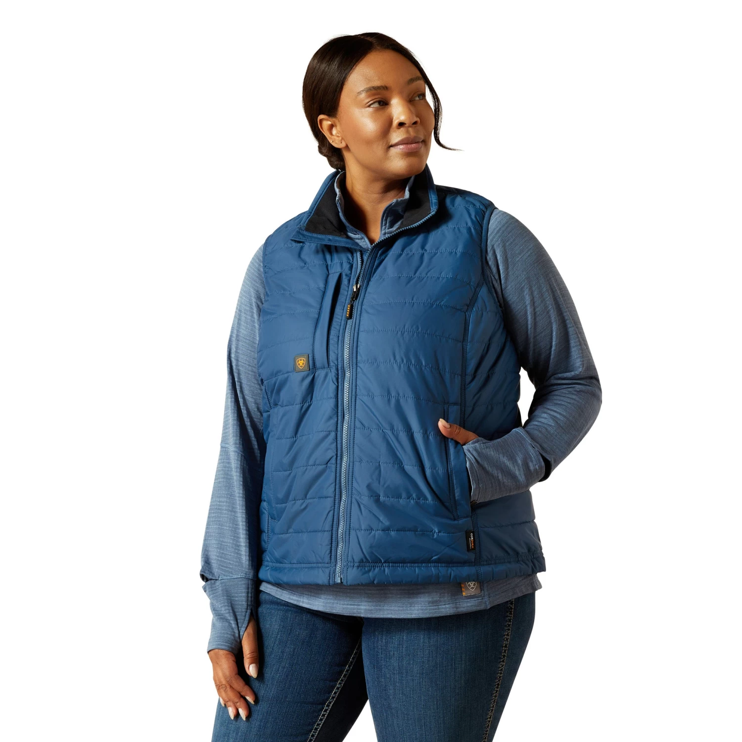Ariat Ladies Rebar Cordura Ripstop Ensign Blue Insulated Vest 10062723 - Image 2