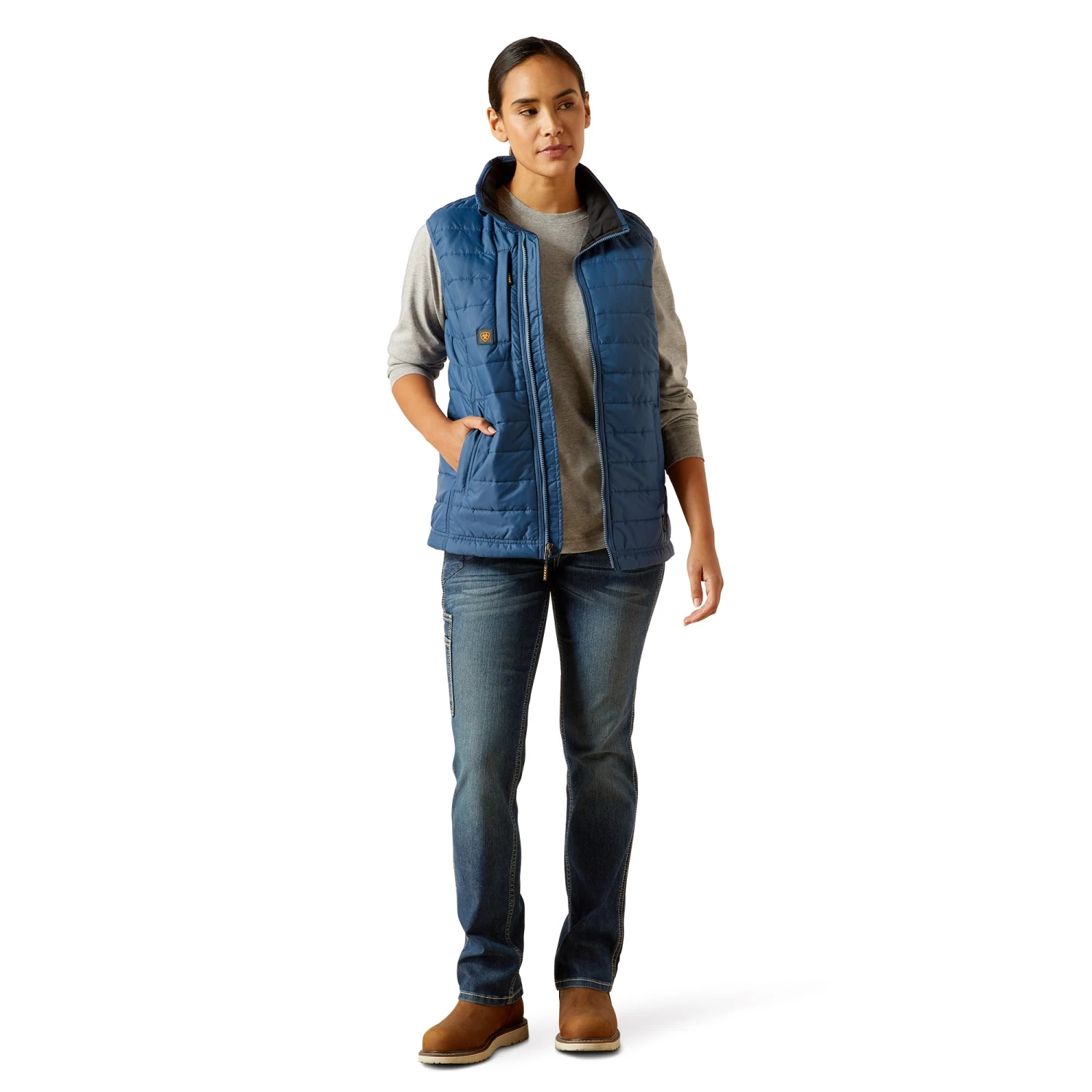 Ariat Ladies Rebar Cordura Ripstop Ensign Blue Insulated Vest 10062723 - Image 7