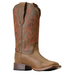 Ariat Ladies Primera StretchFit Waterproof Pebble Brown Western Boots 10046960