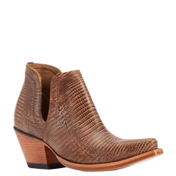 Ariat Ladies Dixon Lizard Print Brown Booties 10042456