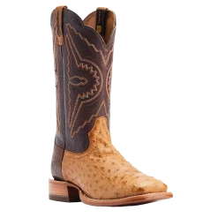 Ariat Men's Broncy Antique Saddle Full Quill Square Toe Boots 10044419