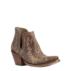 Ariat Ladies Dixon Distressed Brown Western Ankle Boots 10031487