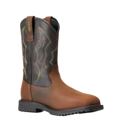 Ariat Men's RigTek Waterproof Brown & Black Square Toe Boots 10034156