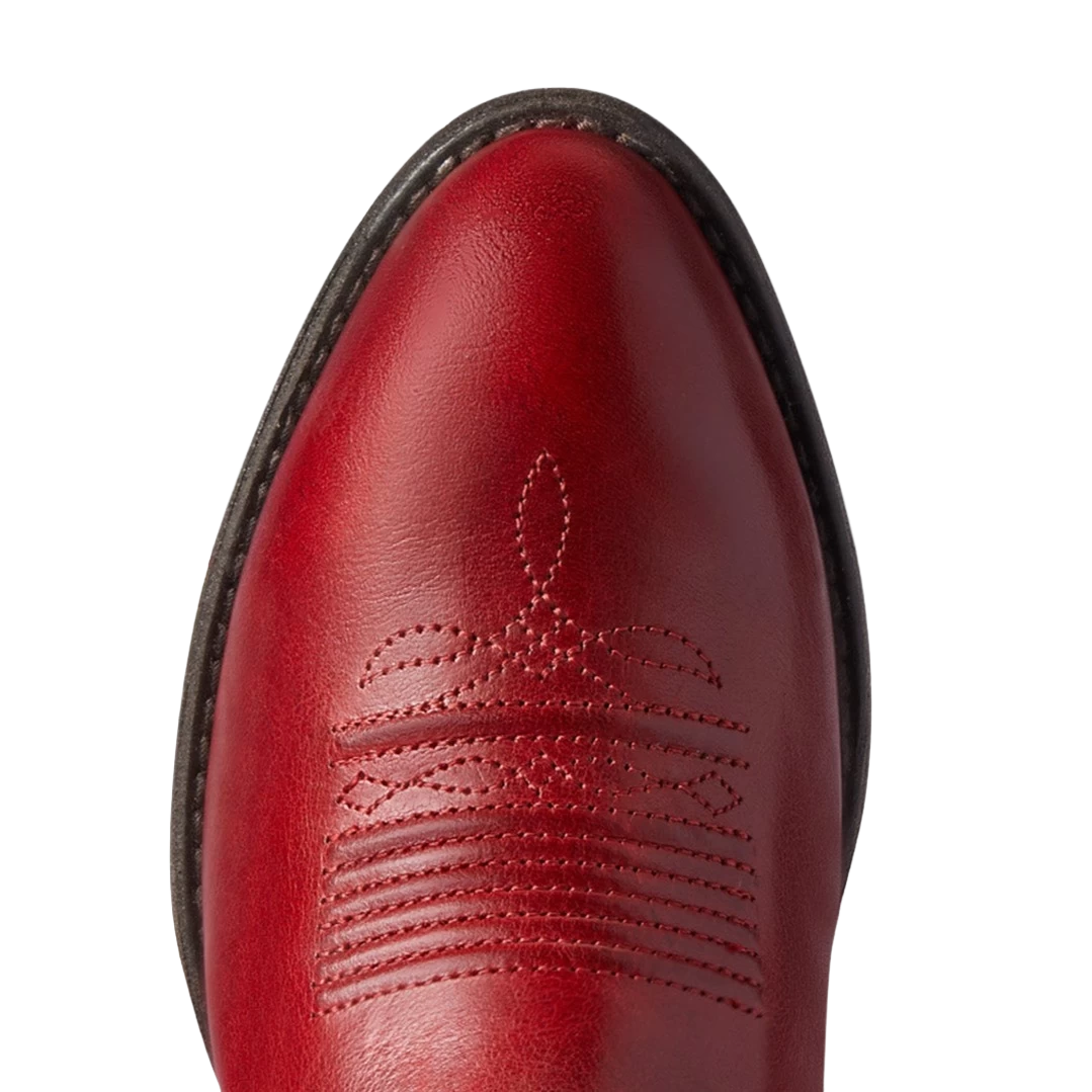 Ariat Ladies Heritage R Toe Rosy Red StretchFit Western Boots 10038433 - Image 2