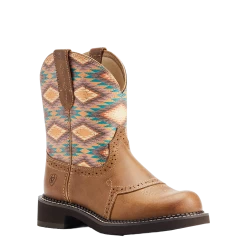 Ariat Ladies Fatbaby Heritage Farrah Aztec Print Tan Boots 10044438