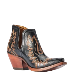Ariat Ladies Dixon Spade Black Patent Western Booties 10042454