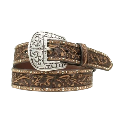 Ariat Ladies Floral Tooled & Studded Leather Belt A1513802