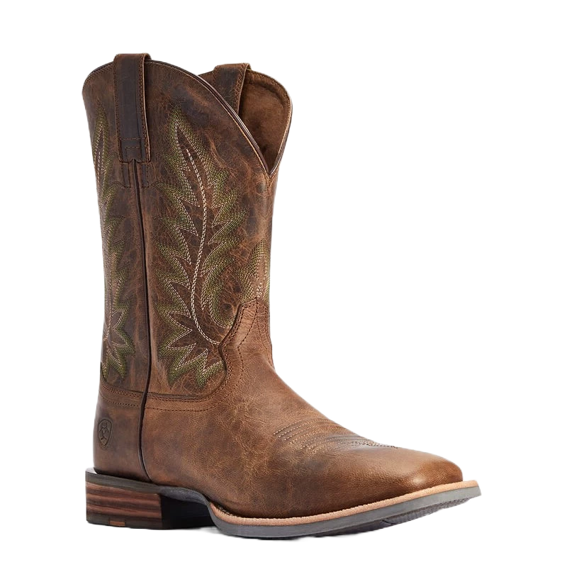 Ariat Men's Ridin' High Pecan Brown Square Toe Boots 10042468