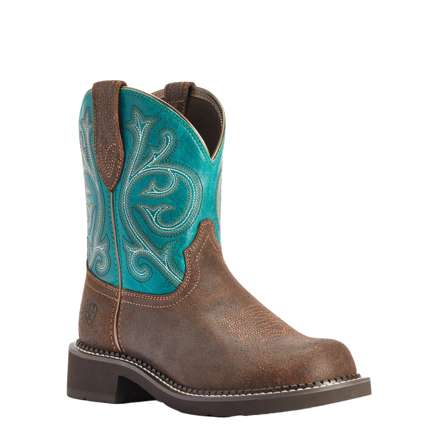 Ariat Ladies Fatbaby Heritage Worn Hickory & Shamrock Boots 10042463