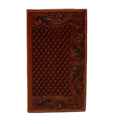 Ariat® Men's Rodeo Basket Weaved Floral Embossed Wallet A3544208
