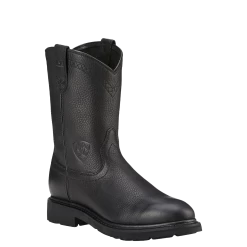 Ariat Men's Black Sierra 10" Unlined Leather Work Boots 10002422