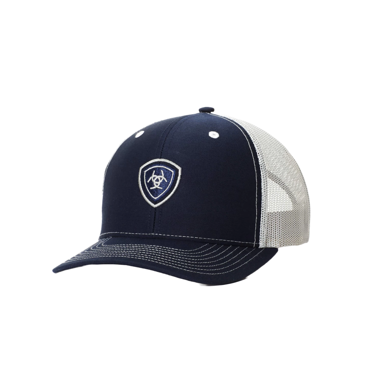 Ariat Men's Embroidered Navy & White Mesh Snapback Hat A300000603