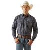 Ariat Men's Everly Classic Fit Mood Indigo Snap Button Down Shirt 10051351