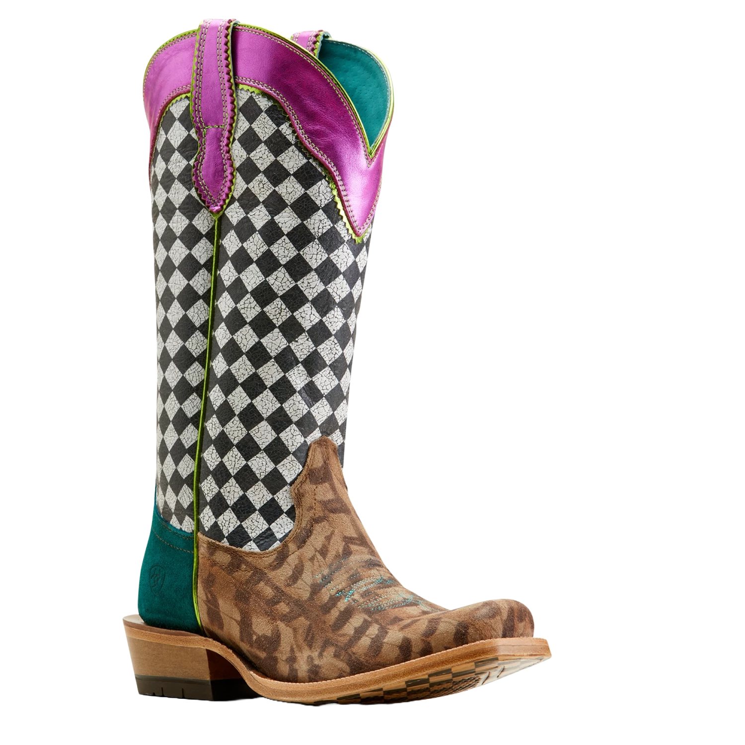 Ariat Ladies Futurity Checkered Hashtag Western Boot 10051022