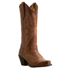 Ariat Ladies Round Up Collins Rafter Tan Western Boot 10053788