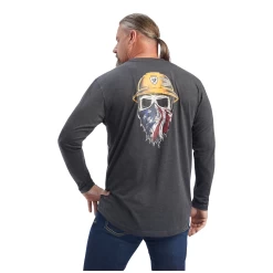 Ariat Men's Rebar Work Born For This Graphic Charcoal T-Shirt 10041426