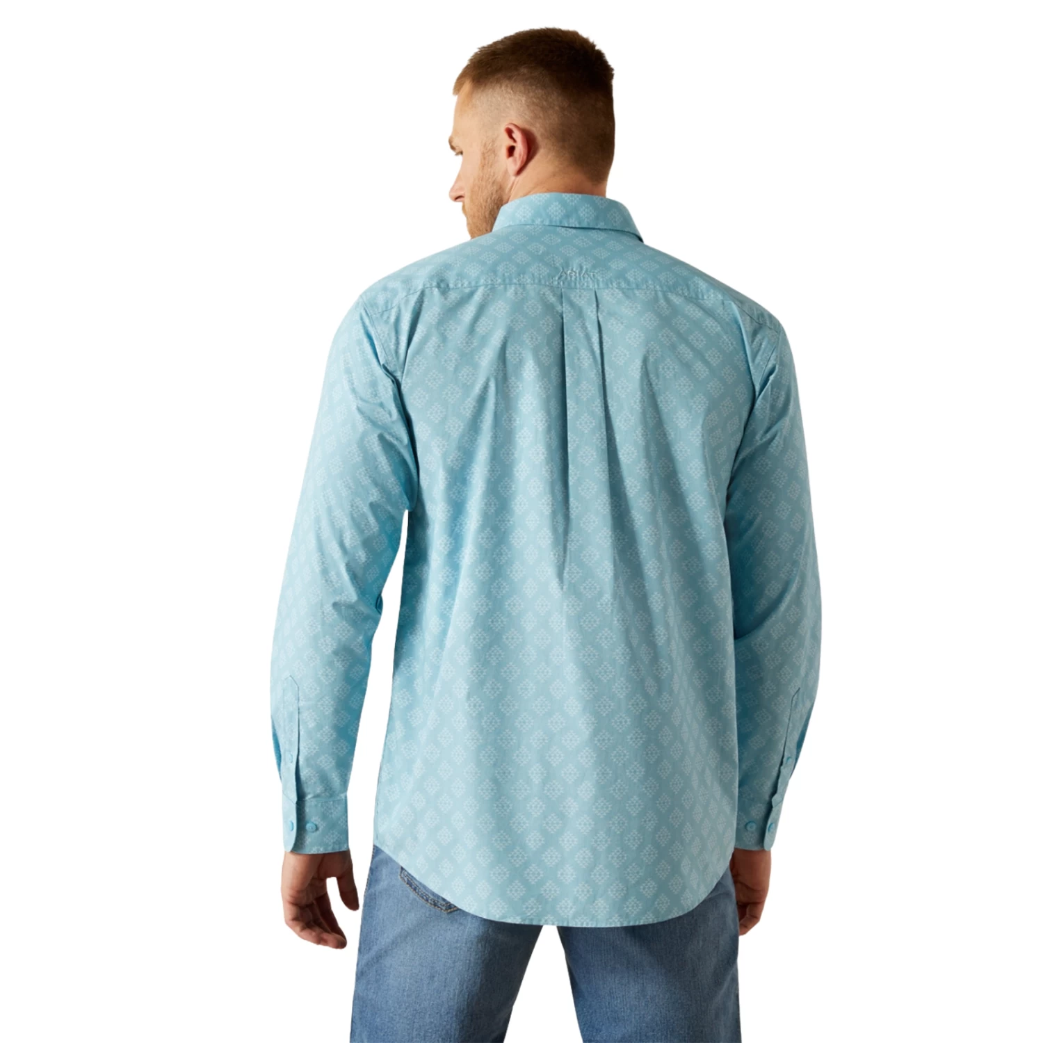 Ariat Men's Garmon Turquoise Classic Fit Button Down Shirt 10054645 - Image 2