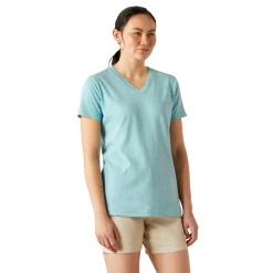 Ariat Ladies Rebar Cotton Strong™ Maui Blue V-Neck T-Shirt 10054437