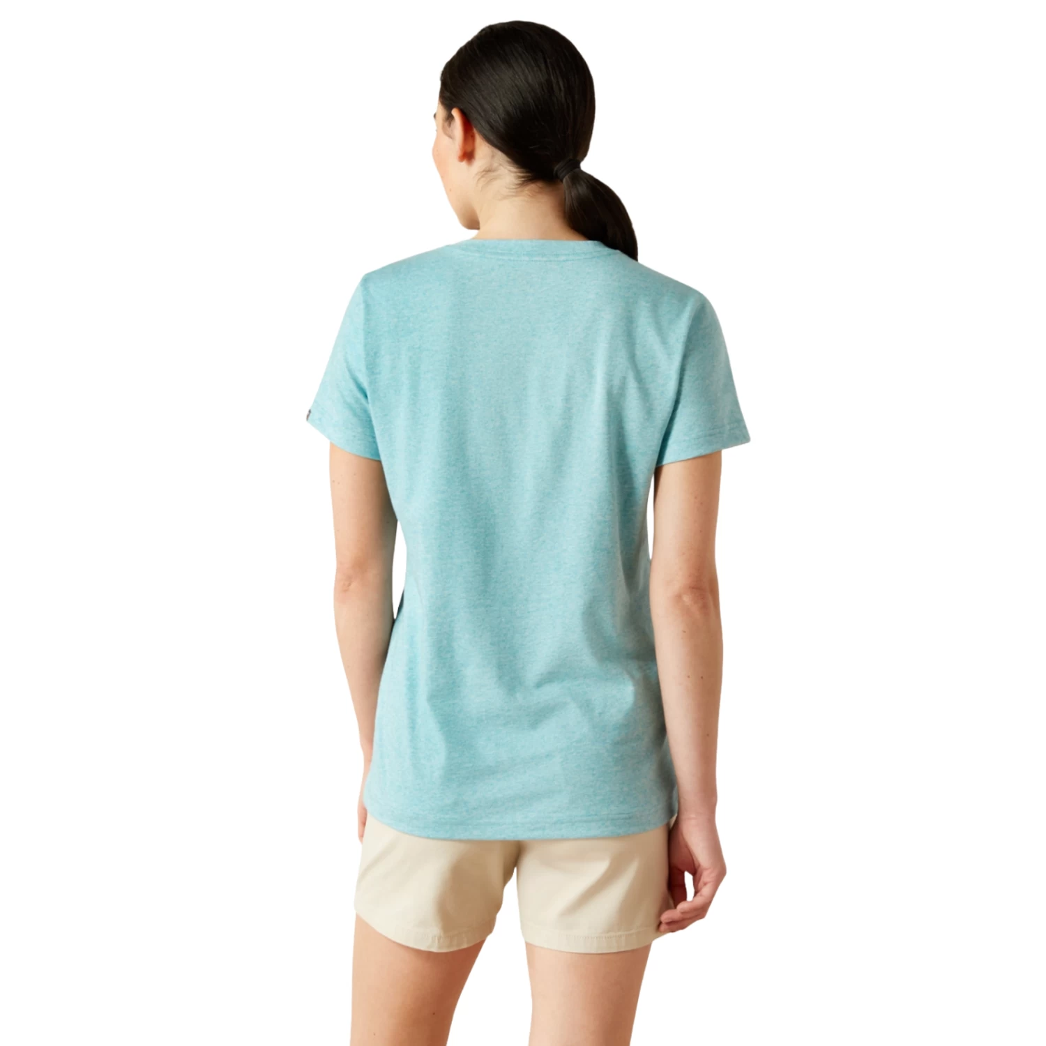 Ariat Ladies Rebar Cotton Strong™ Maui Blue V-Neck T-Shirt 10054437 - Image 2