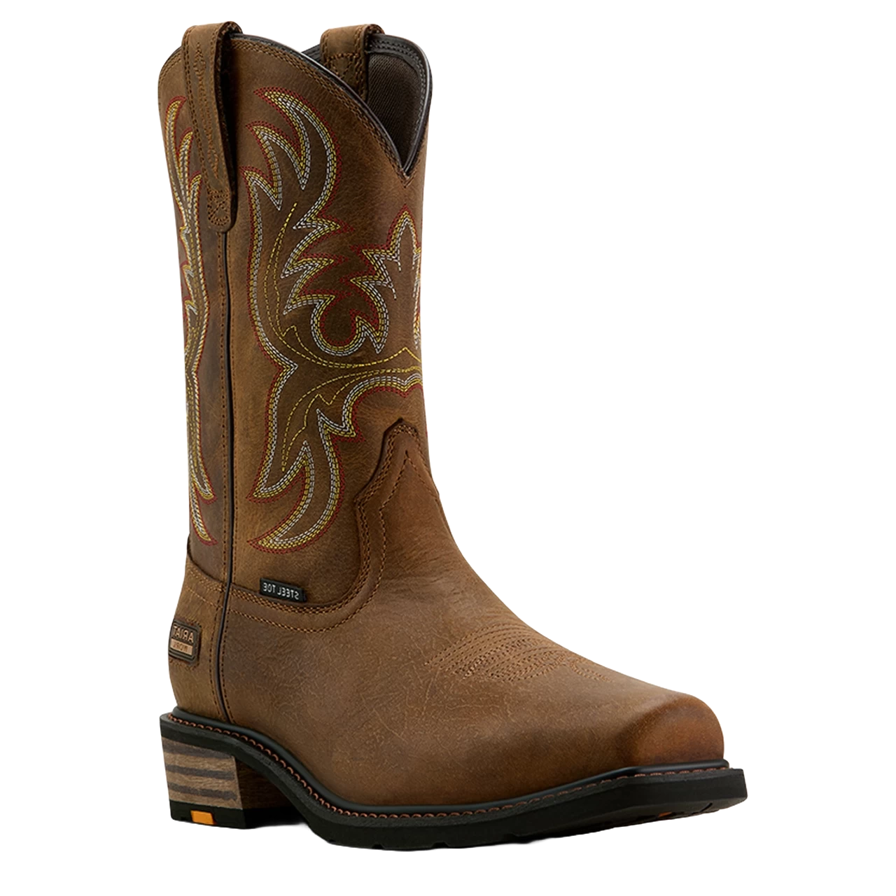 Ariat Men's Ironside Square & Steel Toe Rye Brown Work Boots 10061251