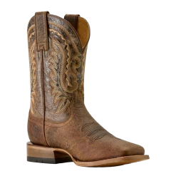 Ariat Men's Rock Ridge Saddle Brown Bison Western Boot 10063783