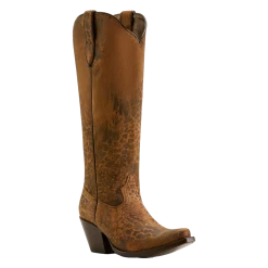 Ariat Ladies Casanova X Toe Distressed Leopard Western Boot 10063993
