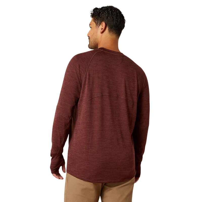 Ariat Men's Rebar Gridwork Bitter Chocolate Crewneck T-Shirt 10062327 - Image 2