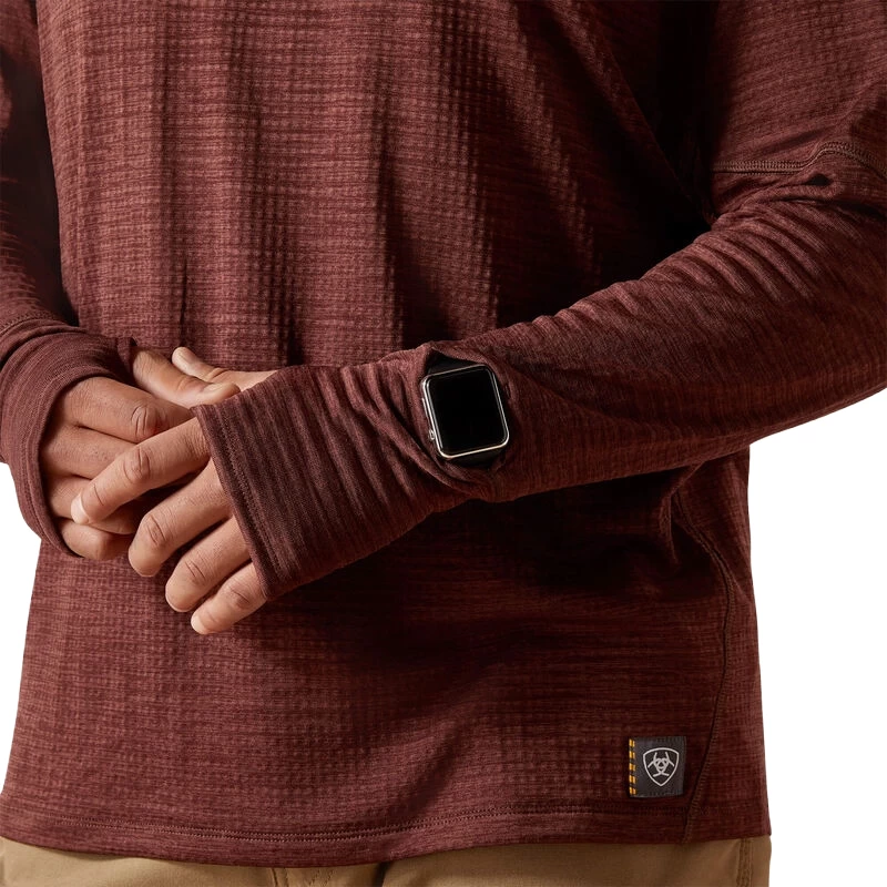 Ariat Men's Rebar Gridwork Bitter Chocolate Crewneck T-Shirt 10062327 - Image 4