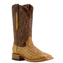 Ariat Men's Classic Cash Tan Full Quill Ostrich Western Boots 10063774