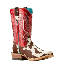 Ariat Ladies Futurity Colt Cowtown Hair On Red Square Toe Boots 10051020