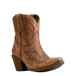 Ariat Ladies Embroidered Naturally Distressed Snip Toe Boots 10051170