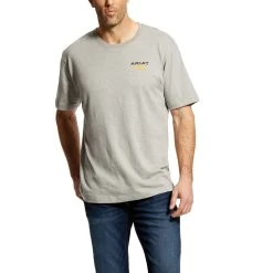 Ariat Rebar Cotton Strong Logo Heather Grey T-shirt 10025387