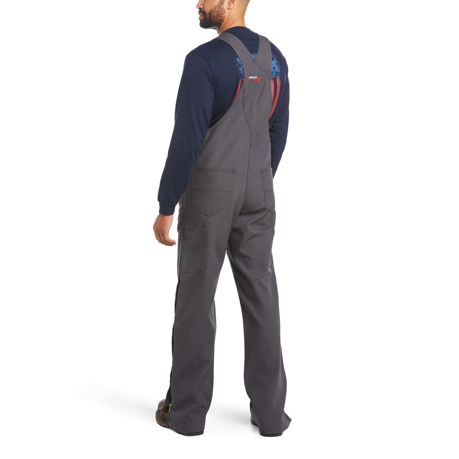 AriatĀ® Men's FR DuraCanvas Unlined Iron Grey Bib 10034650 - Image 3