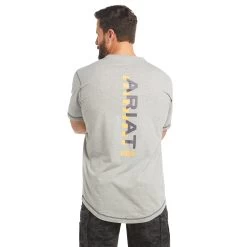 Ariat® Men's Rebar Workman Logo Tee Heather Grey 10035400