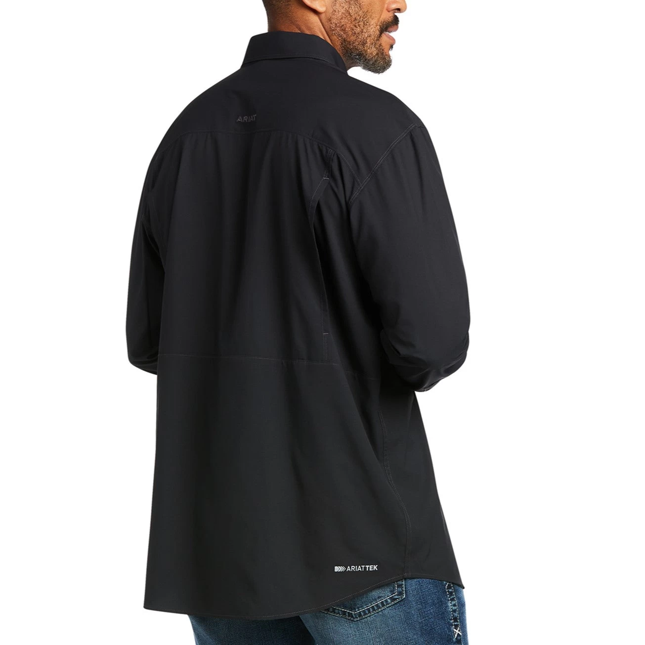 Ariat Men's VentTEK Outbound Classic Black Long Sleeve Shirt 10039581 - Image 2